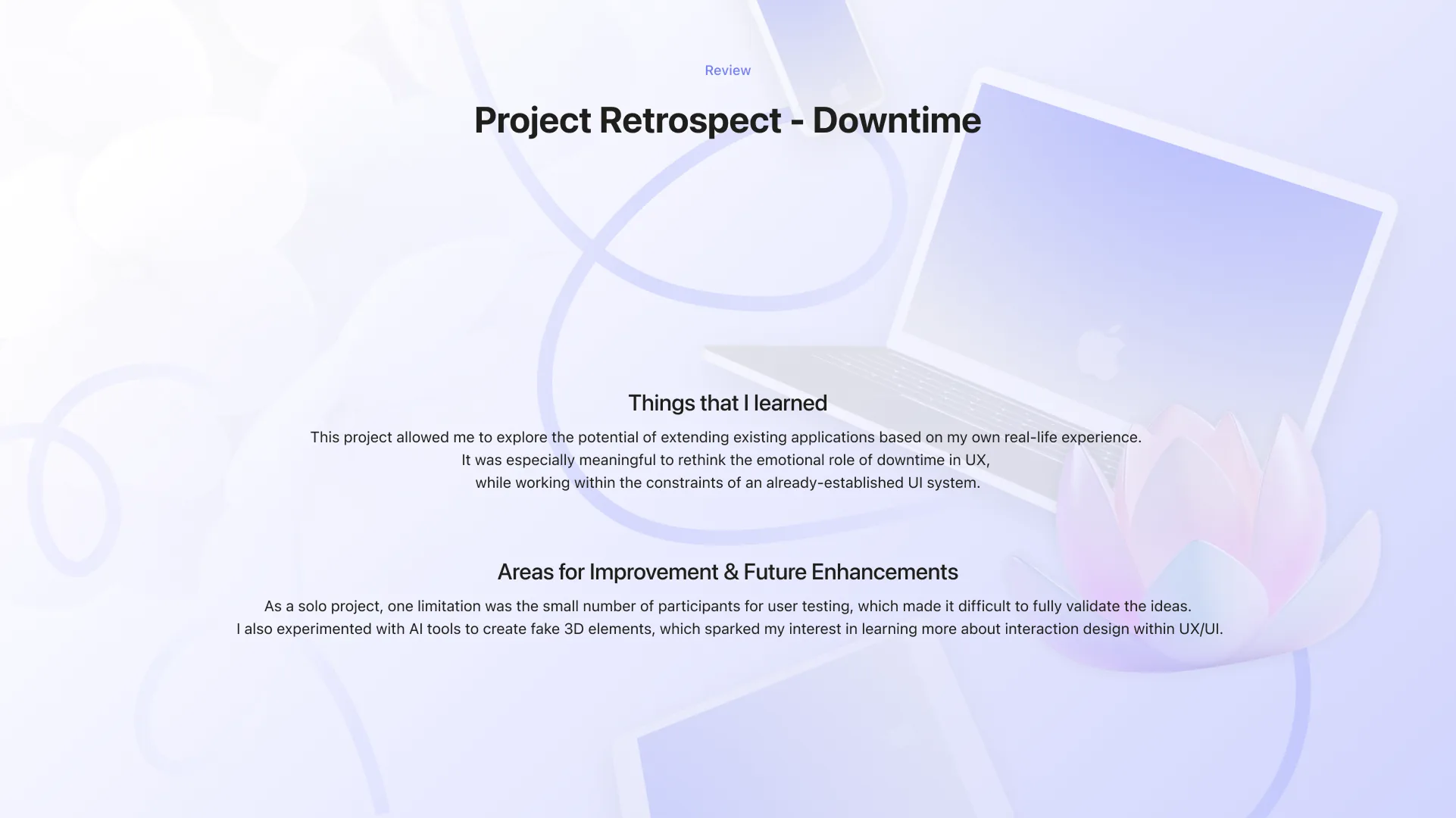 Downtime: project retrospect