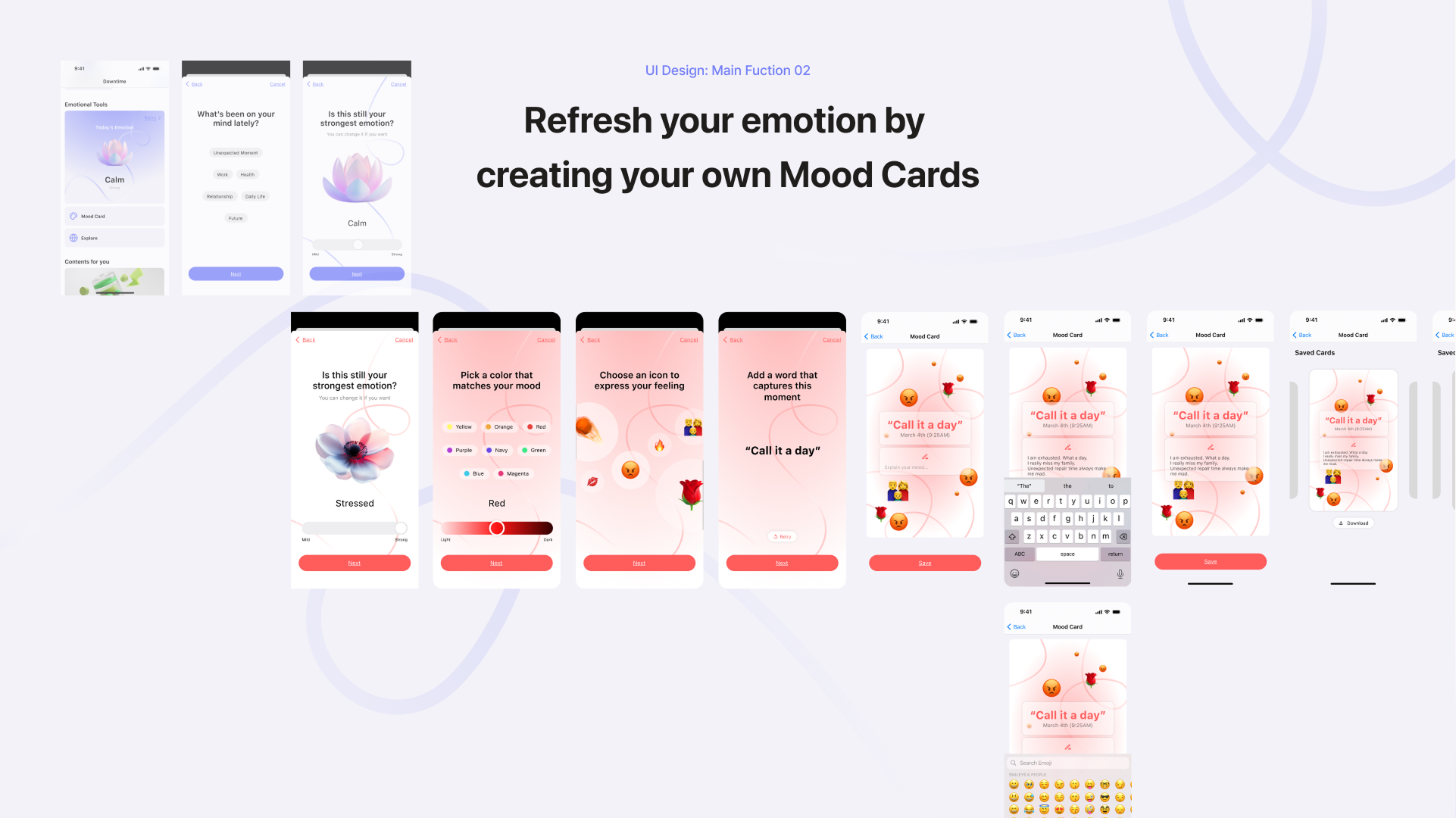 Downtime — refresh your emotion with mood cards